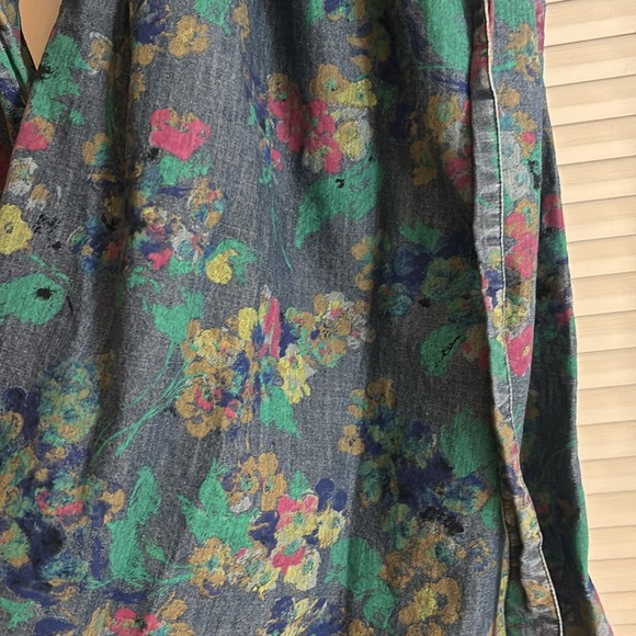 GAP maternity denim floral dress XS - Picture 2 of 4